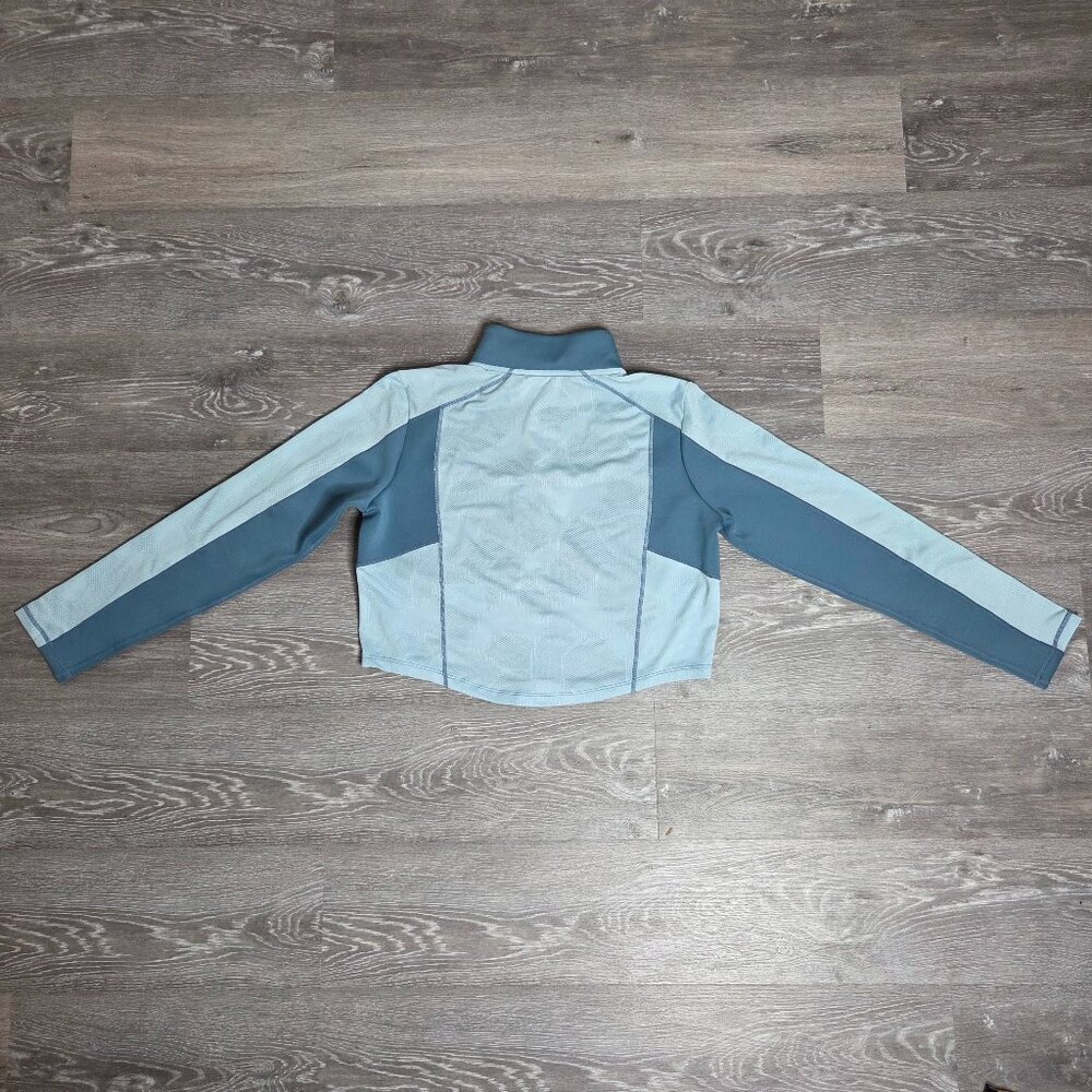NWT Nike Women's Training Dri-FIT 1/4 Zip Long Sleeve Top Noise Aqua Blue Medium - Picture 14 of 15